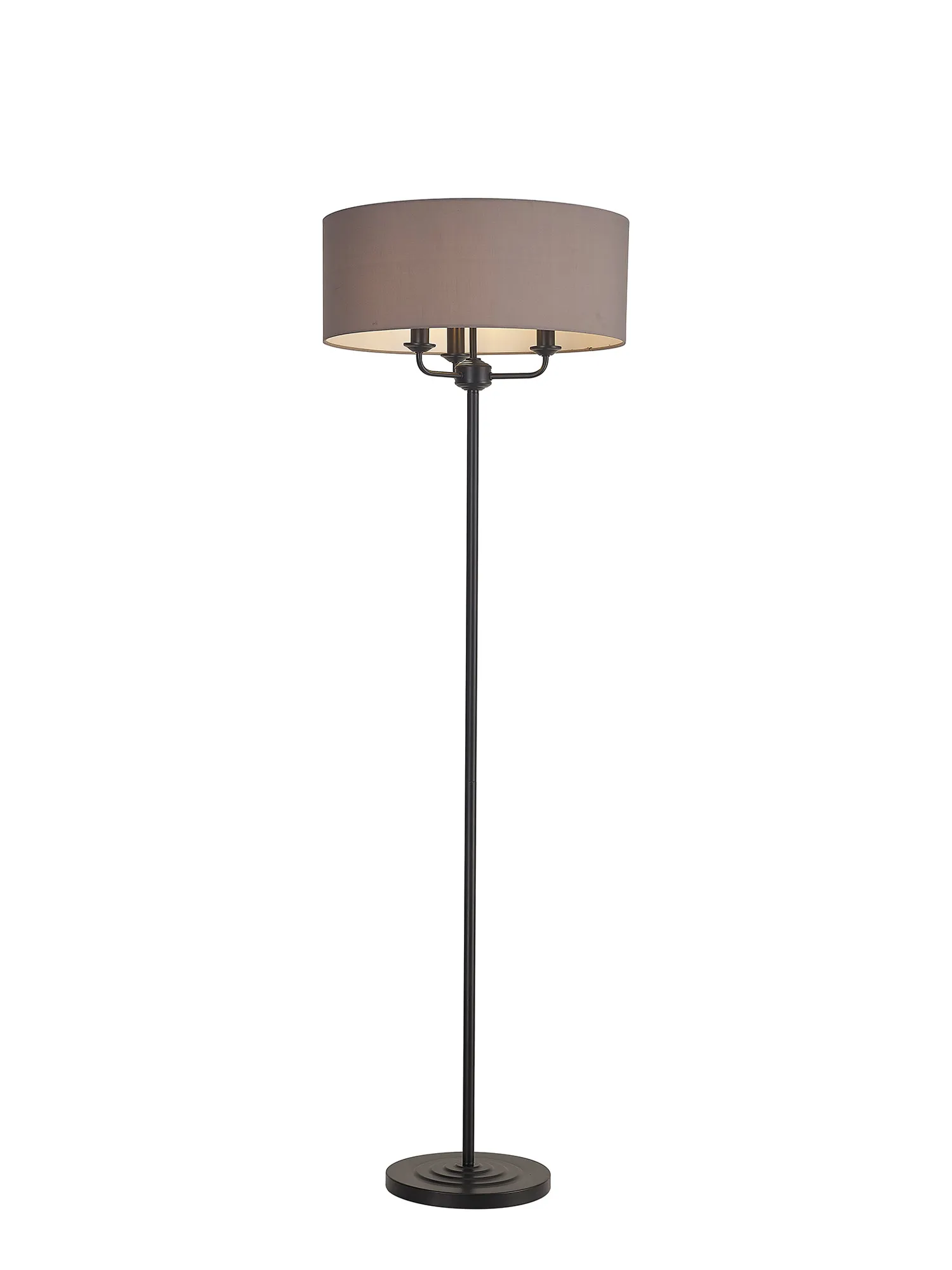 Banyan 45cm 3 Light Floor Lamp Matt Black; Grey